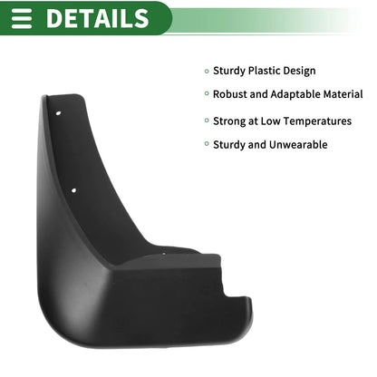 Mud Flaps Splash Guards for Ford Fiesta (2009–2012) W/ Mount Accessories
