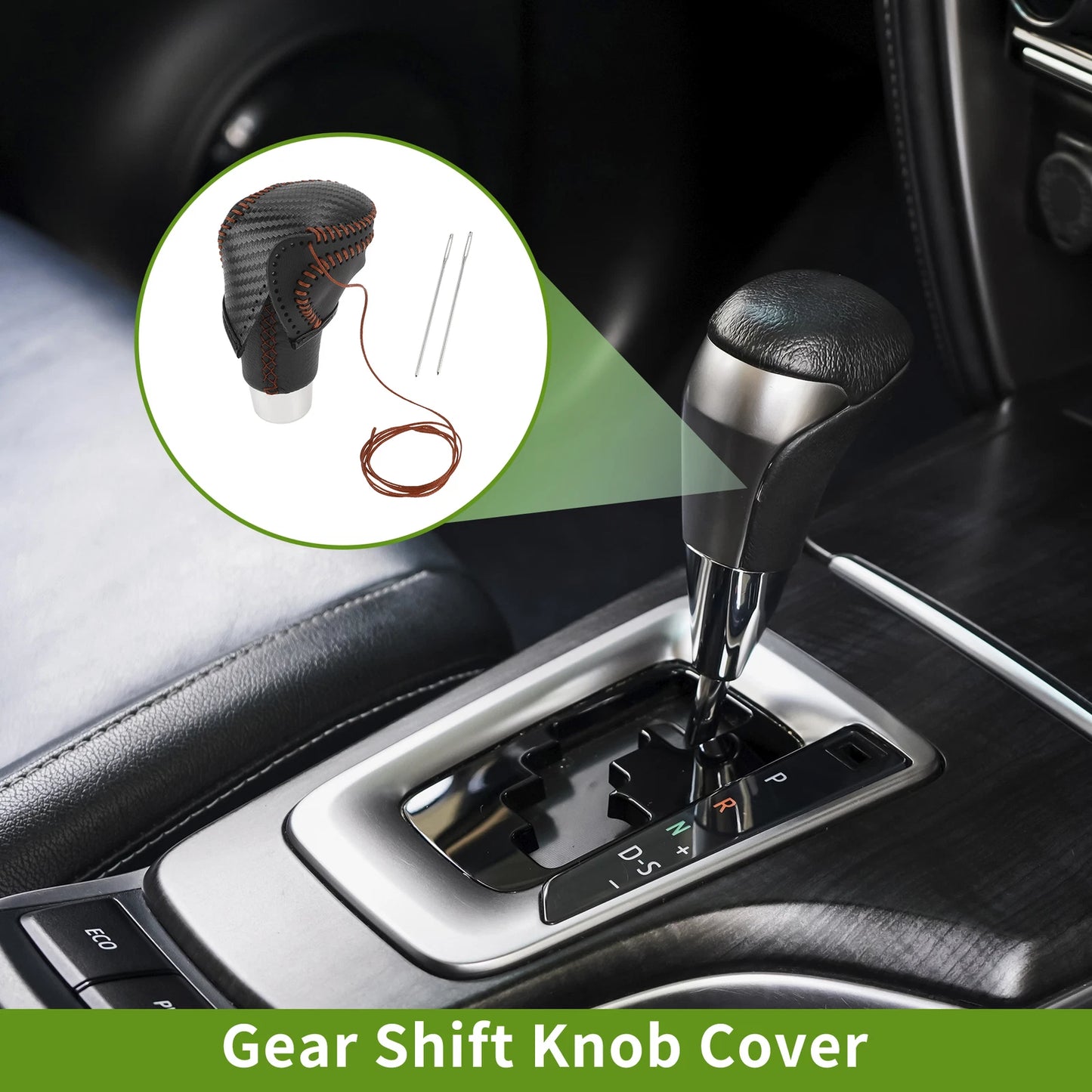 Gear Shift Knob Cover for Toyota CH-R (2018–2022) Black Carbon Fiber