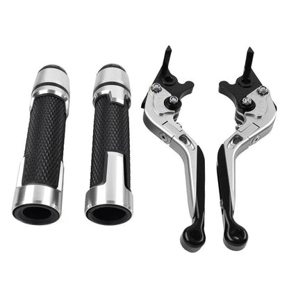 Silver Extendable Brake Clutch Levers & Handlebar Grips for Benelli BN302S