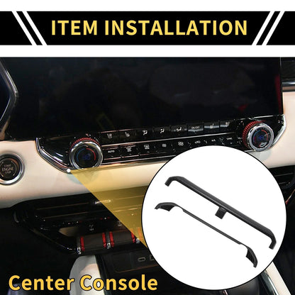 Carbon Fiber Central Control Panel Trim Cover for Chevy Colorado (2023-2024)