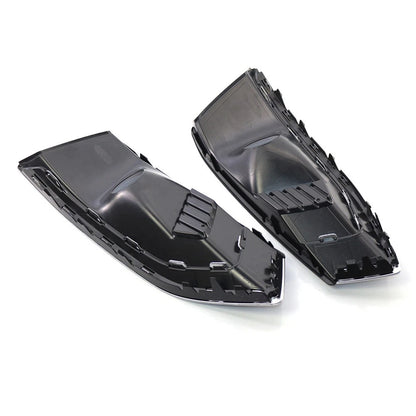 Pair Front Bumper Lower Side Grille for Audi A6 C7 (2014–2018) Black Chrome