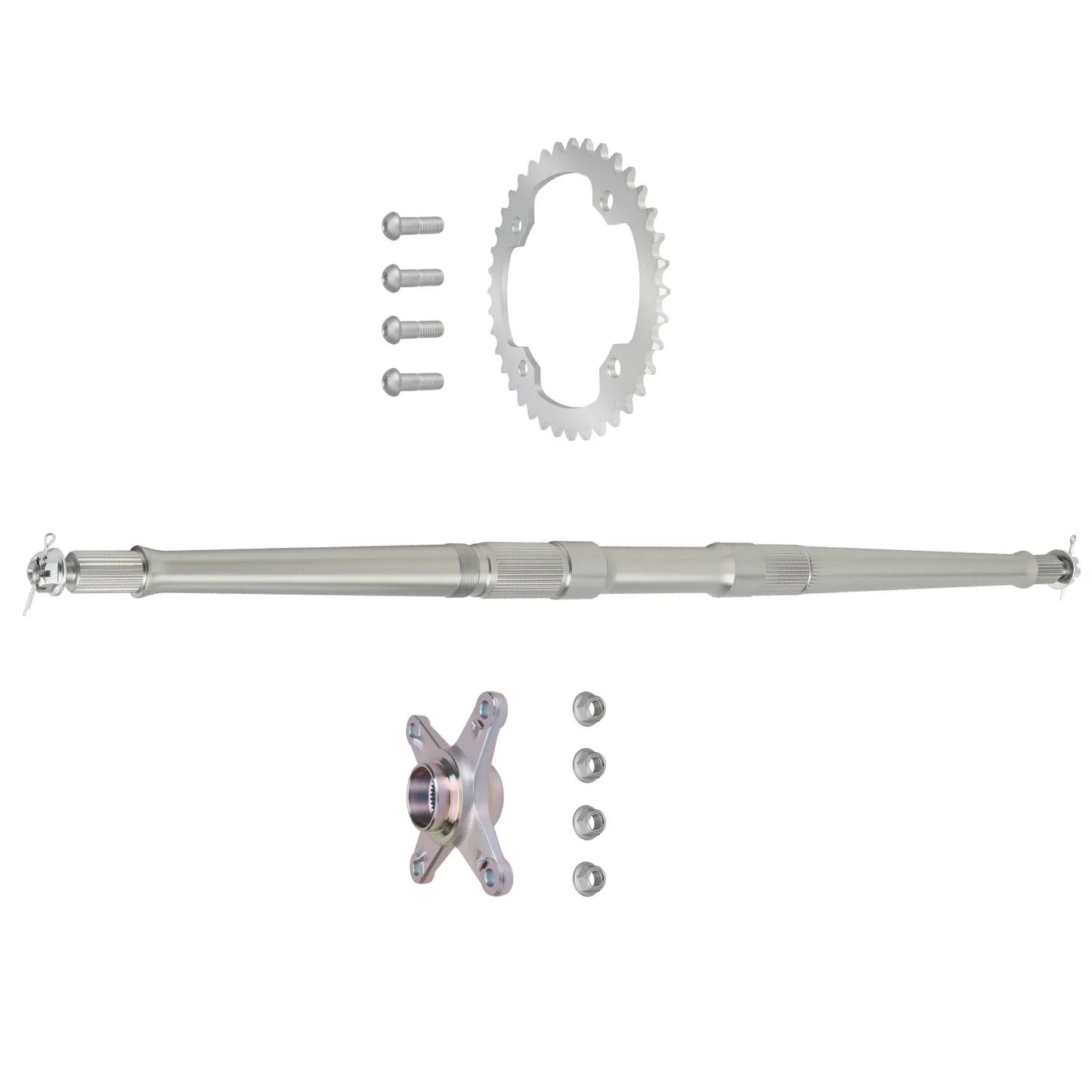 Rear Axle Shaft w/ Collar Sprocket Hub Kit for Yamaha YFZ450 (2004–2005)