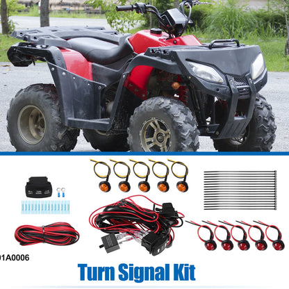 Set of 4 Black LED Turn Signal Kit for Polaris RZR Ranger Turbo