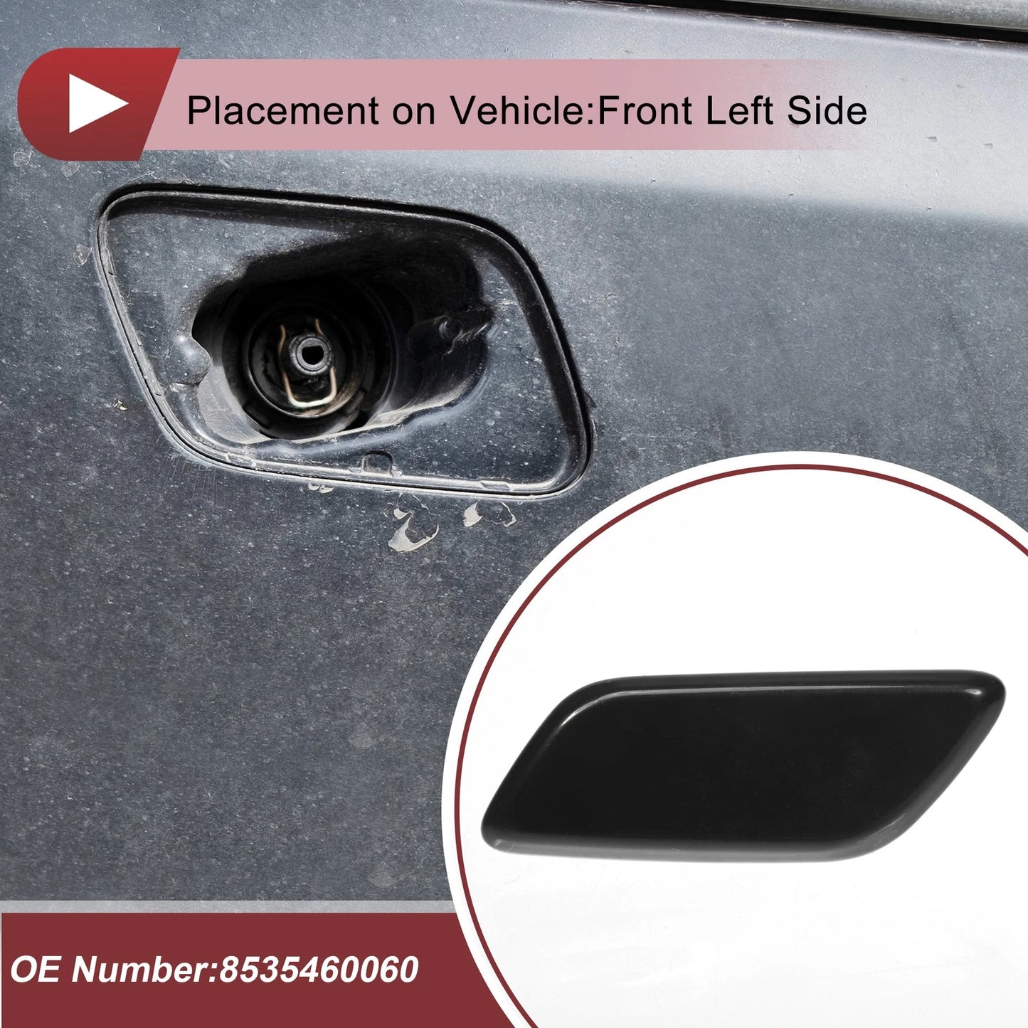 Front Left Washer Nozzle Cover Cap for Lexus LX570 (2013–2015) Unpainted