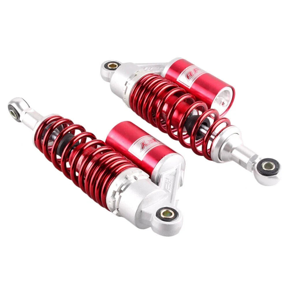280mm 11" Air Shock Absorbers Pair for Scooter Bike Moped Red
