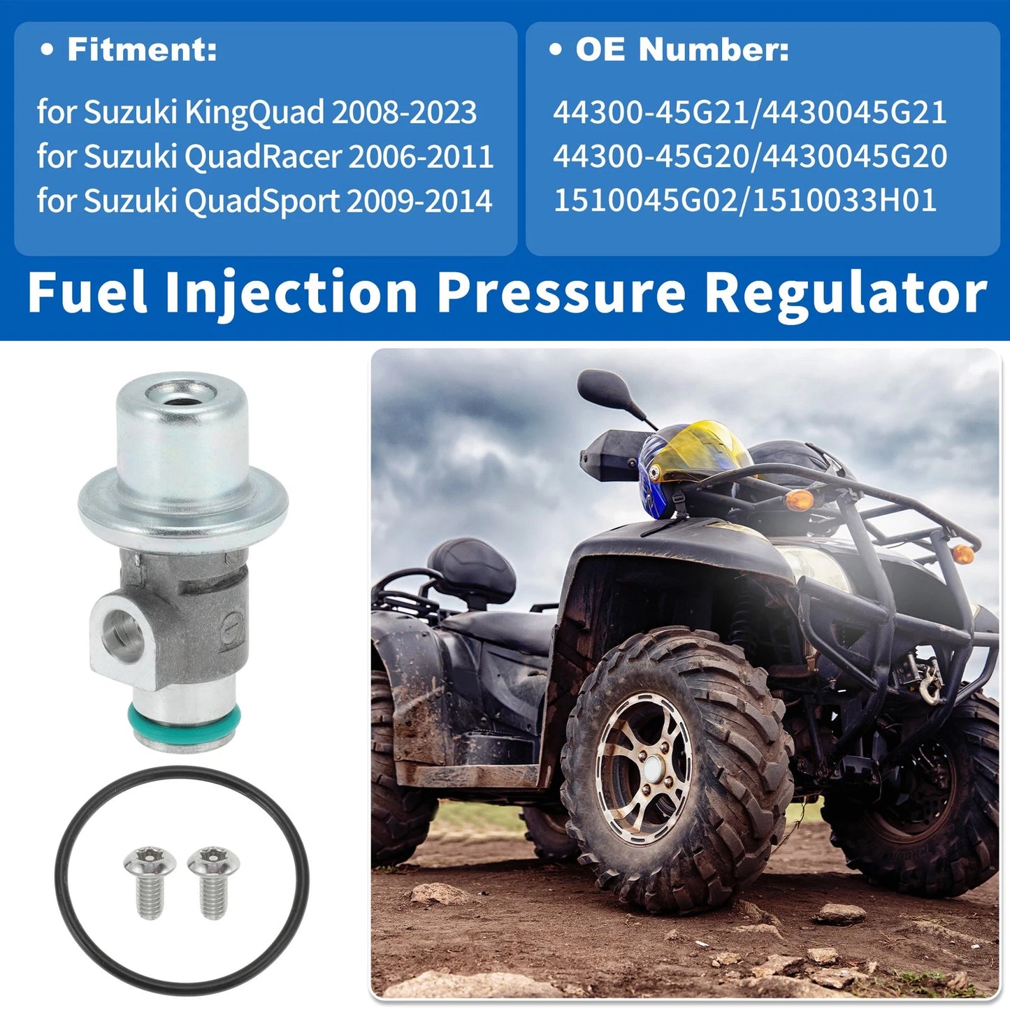 Fuel Pressure Regulator for Suzuki KingQuad (2008–2023) No. 4430045G21
