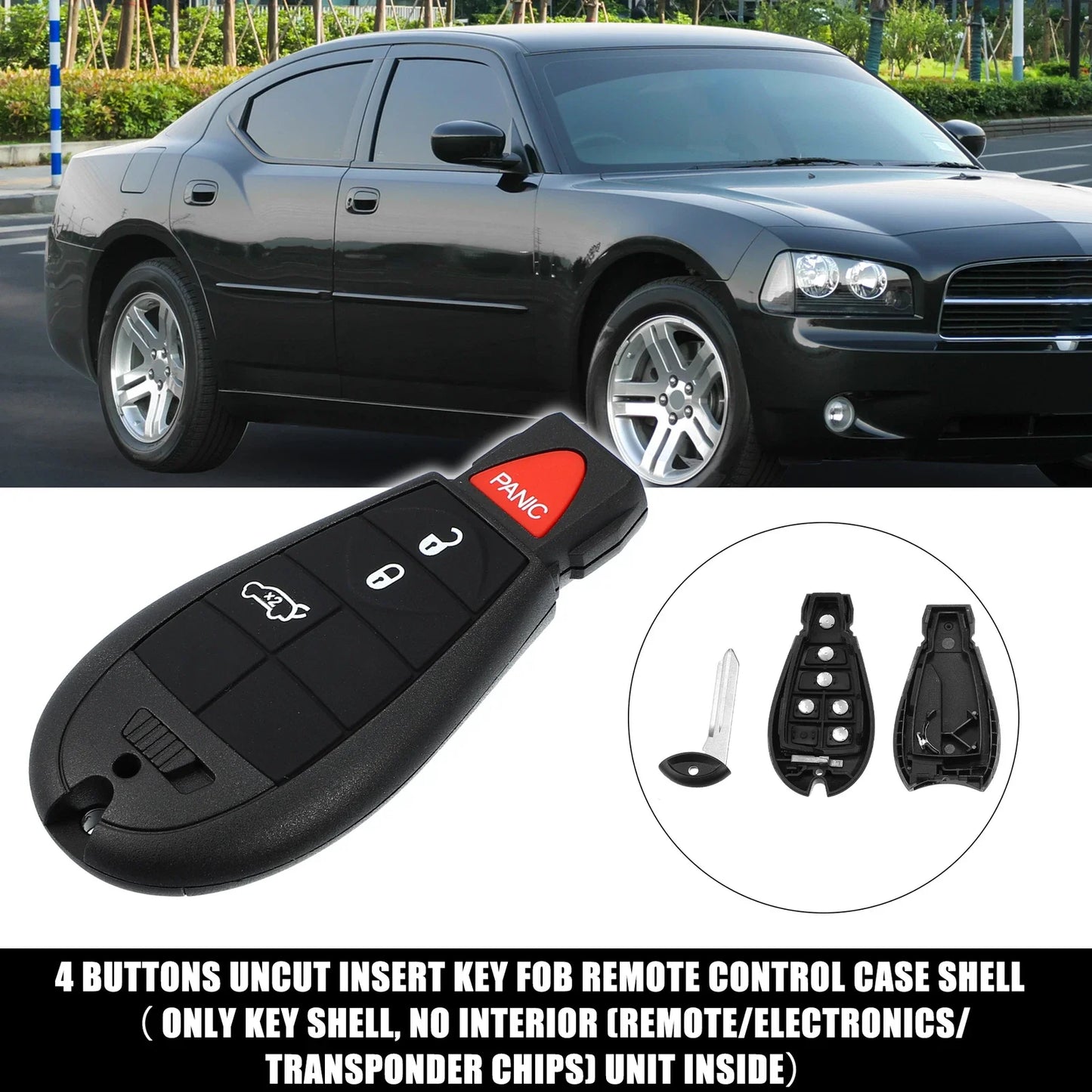 Keyless Entry Remote Key Shell Cover for Dodge Chrysler ( Specified)