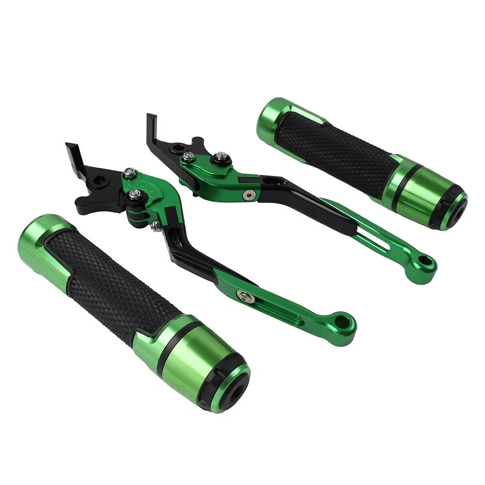 Green Extendable Brake Clutch Levers Grip Set for BMW S1000R S1000RR (2010-2023)