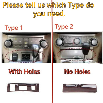 RHD Wood Center Console Gear Shift Cover Trim for Toyota Highlander (2008–2013)