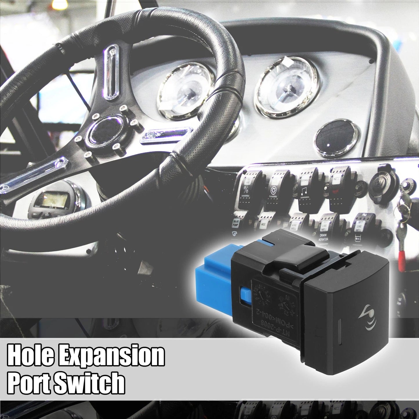 Hole Expansion Port Switch with Wire for Toyota Vehicles (1 Pcs)
