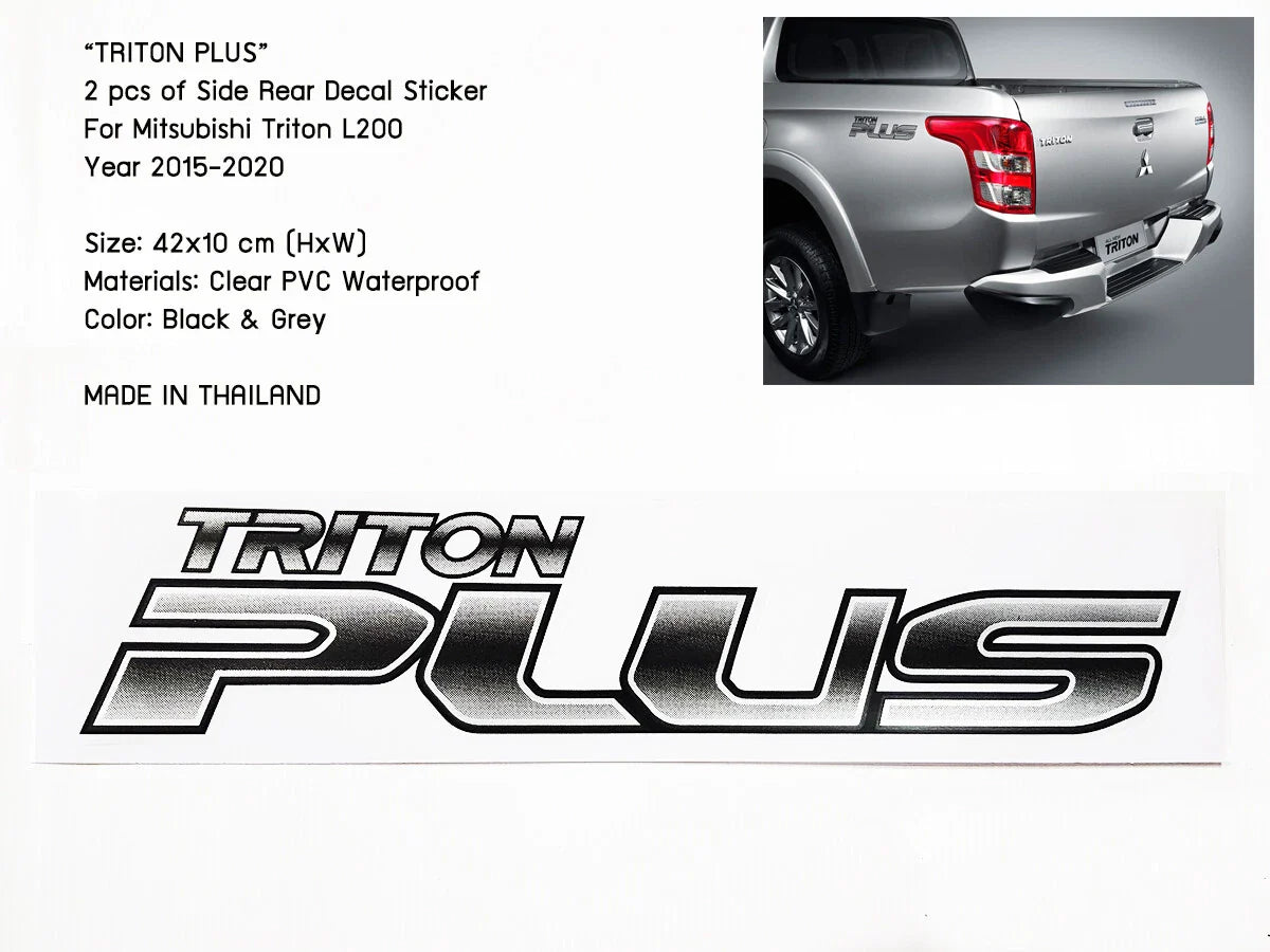 PVC Side Cabin Rear Sticker Decal for Mitsubishi Triton L200 (2015-2019)