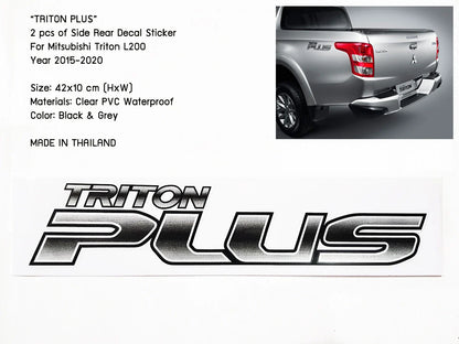 PVC Side Cabin Rear Sticker Decal for Mitsubishi Triton L200 (2015-2019)