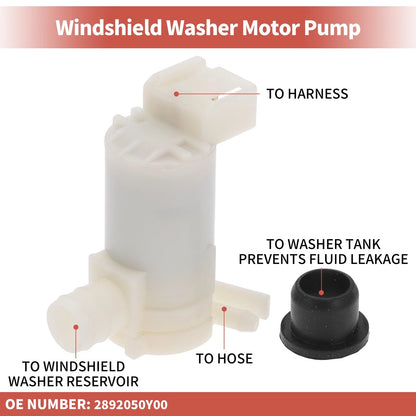 Windshield Washer Pump w/ Grommet for Isuzu (No. 2892050Y00)