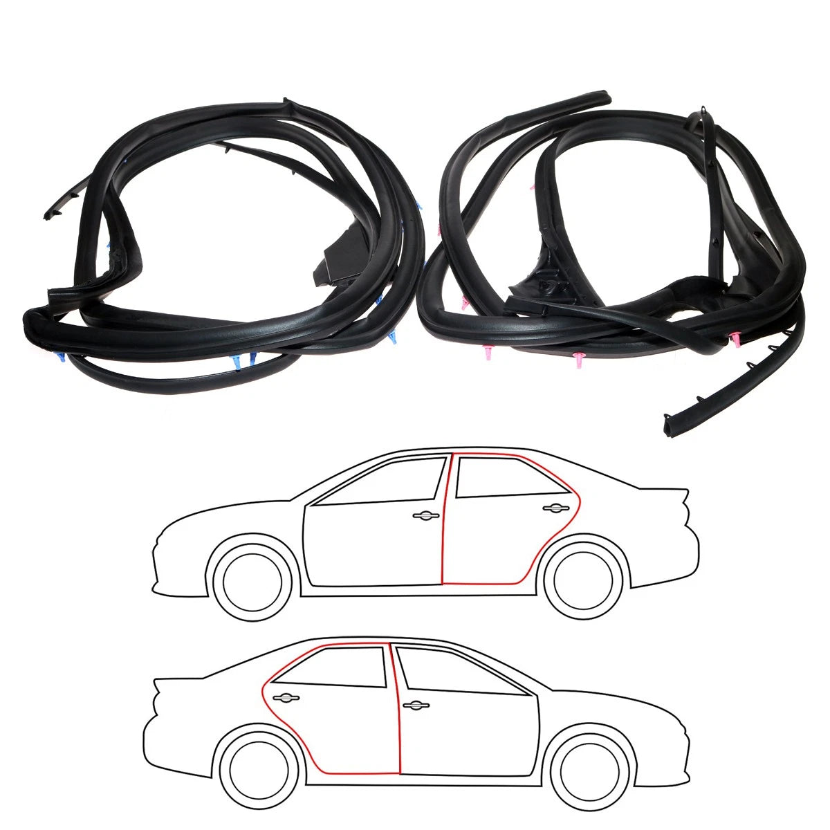 Rear Door Weatherstrip for Datsun Nissan Navara Frontier D40 (2005–2015)