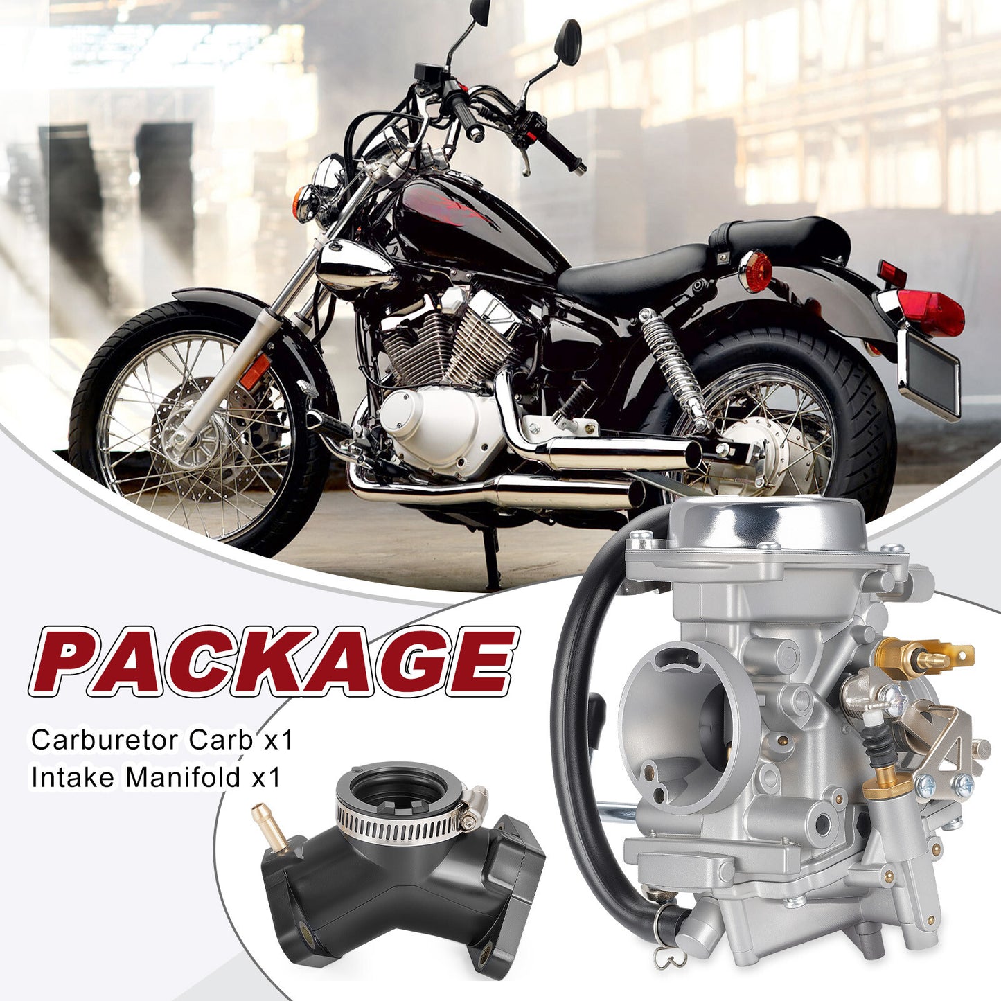 Carburetor & Intake Manifold for Yamaha Virago V-star 250 (1999–2007)