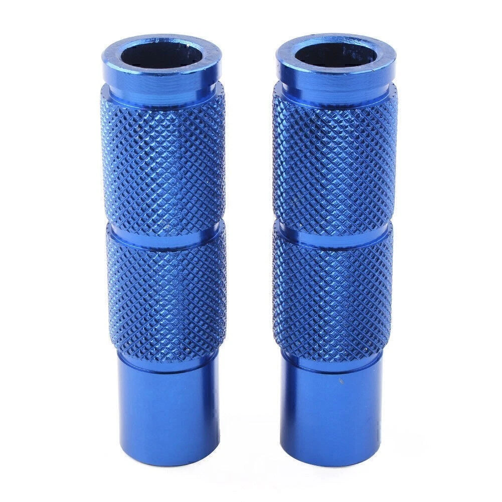 Foot Pegs for Universal Motorcycle Bike Rear Set Pedals Racing Blue