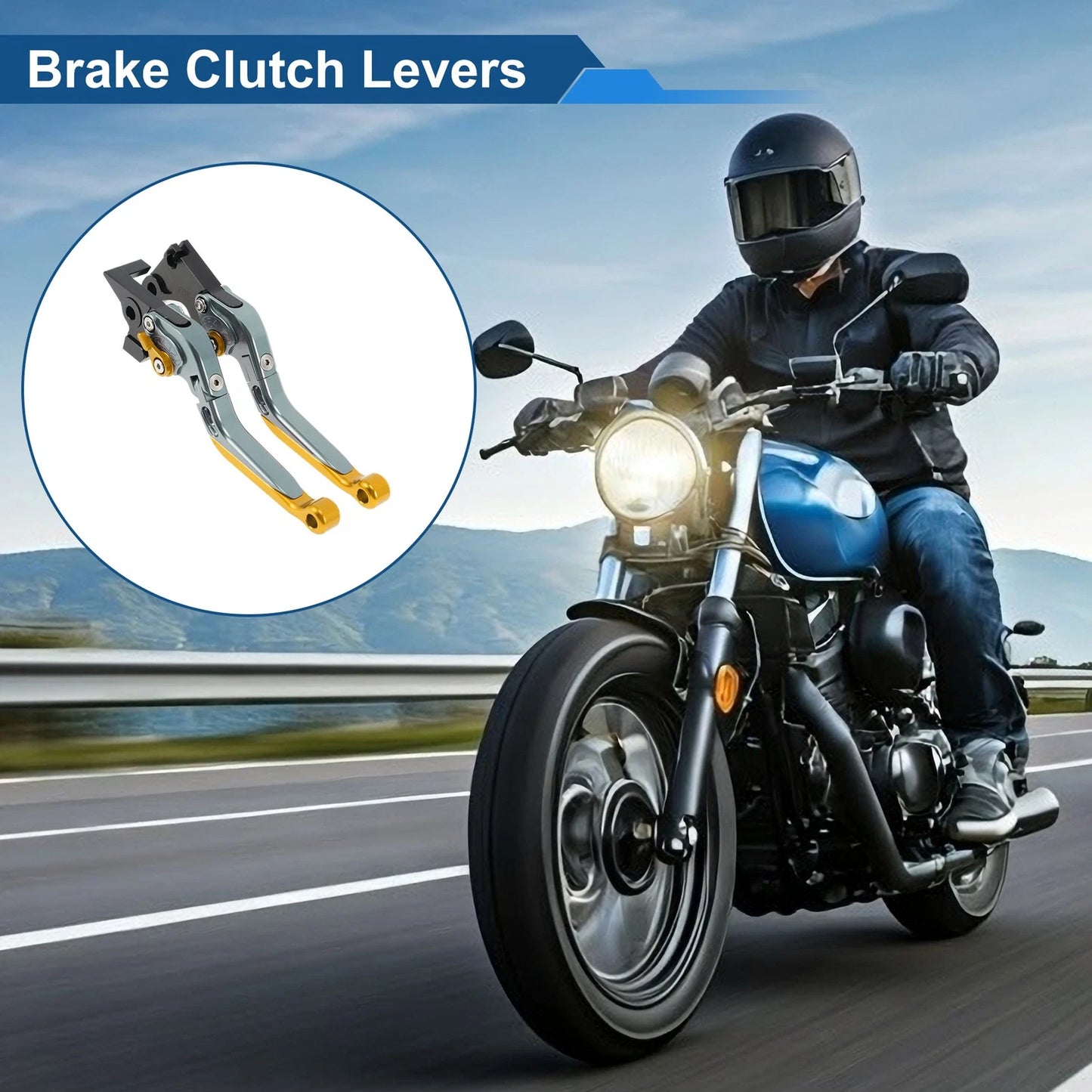 Brake Clutch Levers for BMW G310R (2017–2021) Titanium Gold Tone End 1 Pair