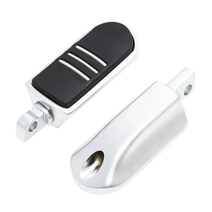 Satin Chrome Footpegs for Harley Touring Limited Softail Fatboy Sportster