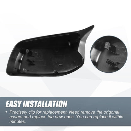 Gloss Black Rearview Mirror Cover Cap for BMW E60 E61 525i 530i 545i 550i 650i