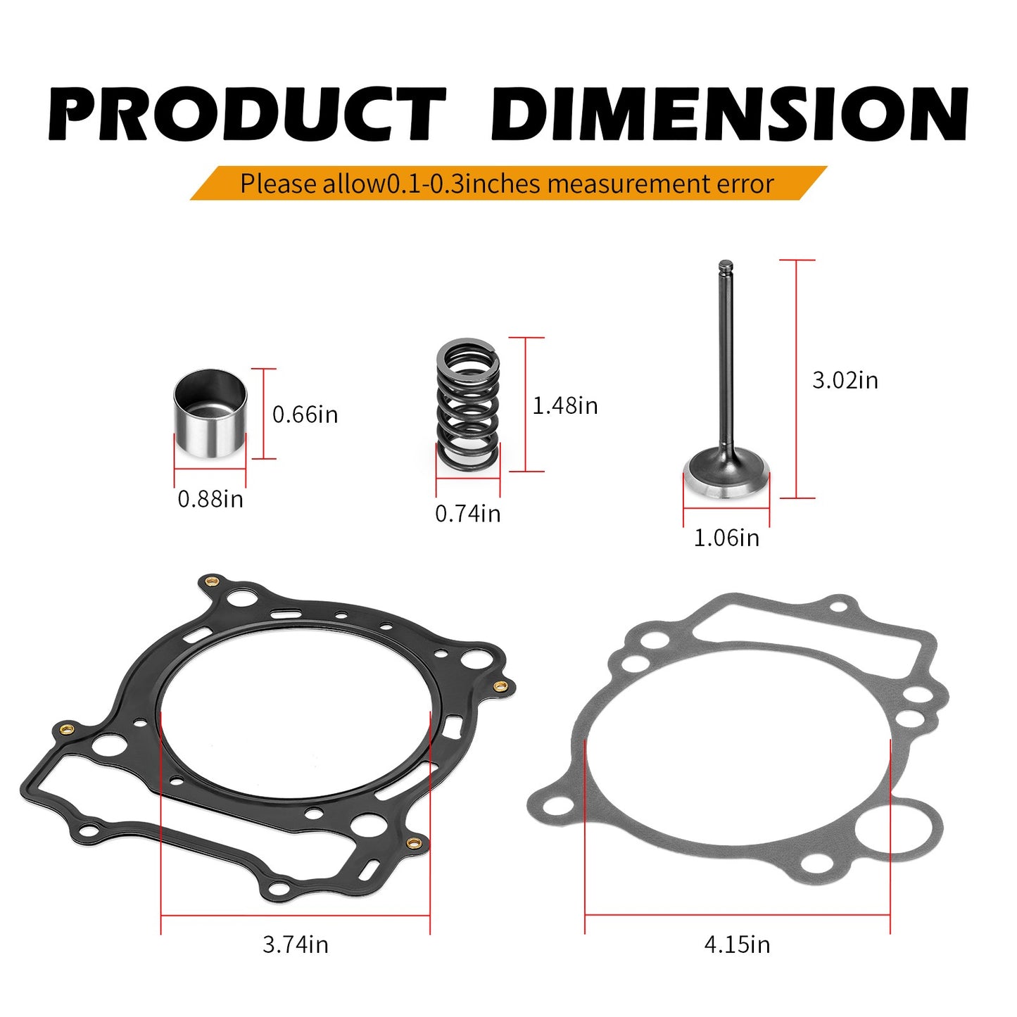 Intake Exhaust Valve Set with Seals for Yamaha YFZ450 (2004–2009)