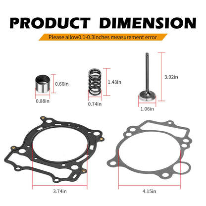 Intake Exhaust Valve Set with Seals for Yamaha YFZ450 (2004–2009)