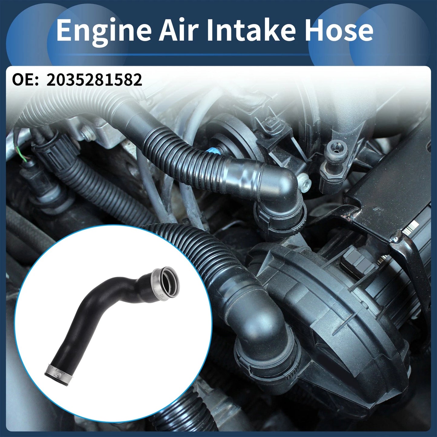 Engine Air Intake Hose for Mercedes-Benz (2003–2009) No. 2035281582 Rubber