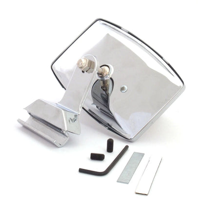 Stainless Rectangular Quarterlight Mirror for Hotrod Classic Car