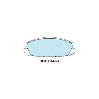 Set of 4 Rear Disc Brake Pads for Nissan Patrol GQ Y60 (1988–1999)