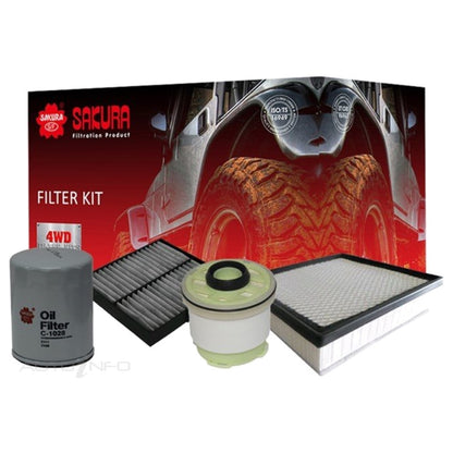 Oil Air Fuel Cabin Filter Kit for Mitsubishi Triton MQ (2015–2020)