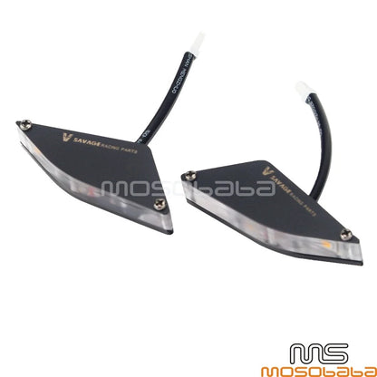 Black LED Turn Signal Mirror Blocks for DUCATI Panigale V4 V2 (2018-2021)