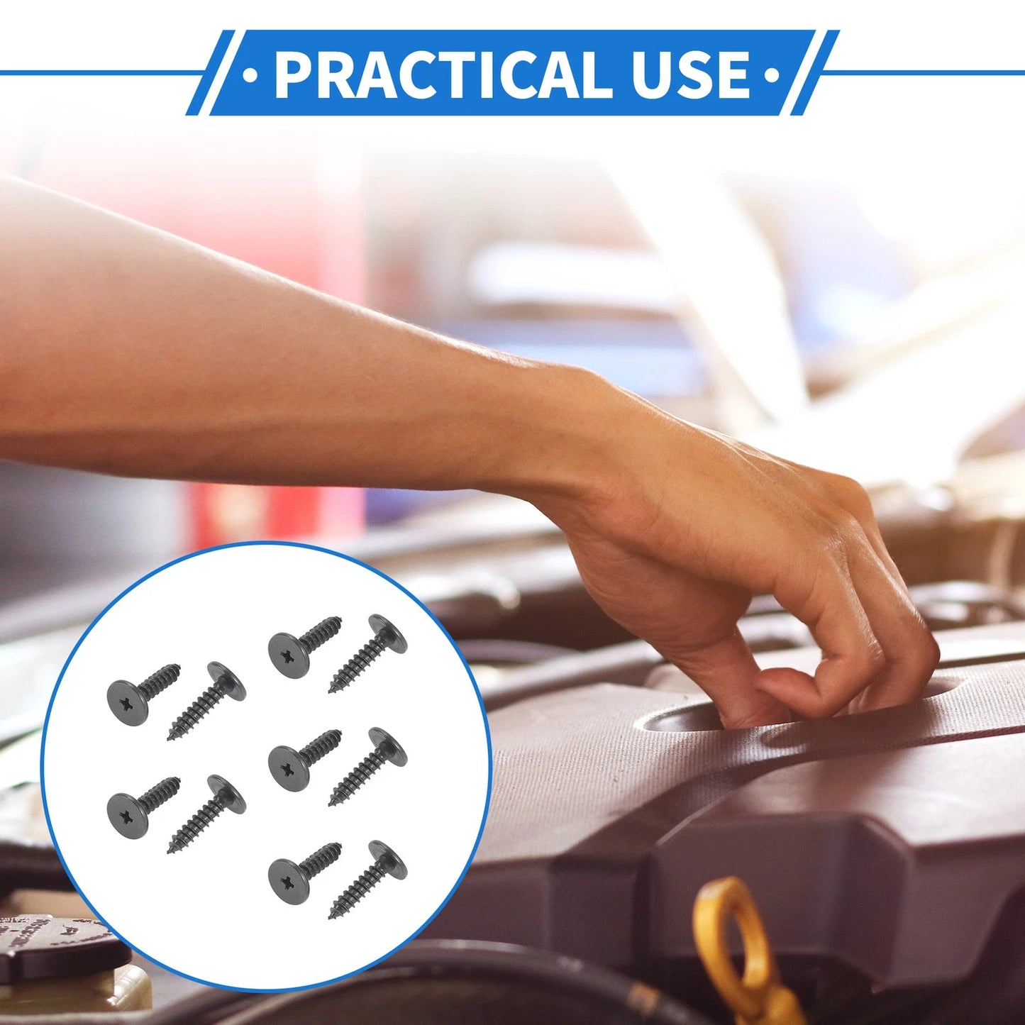 10 Pcs Fender Liner Splash Shield Bumper Cover Screw for Honda Accord