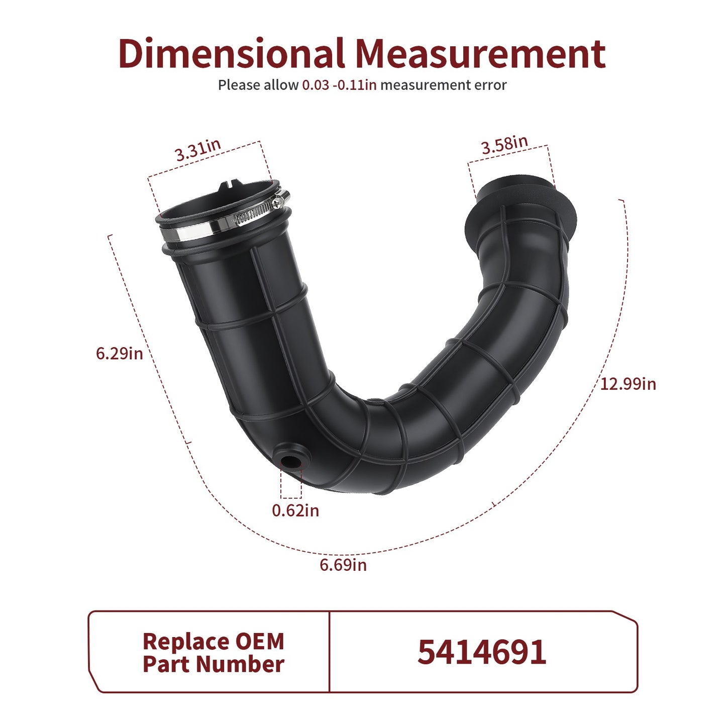 Airbox Hose for Polaris RZR 1000 (2014–2023)