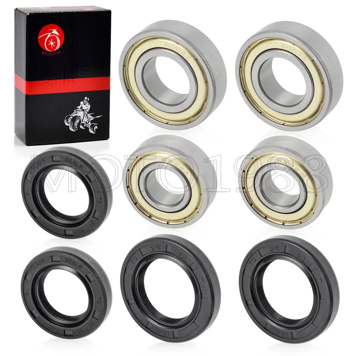 Front Wheel Bearings & Seals Kit for Yamaha Bear Tracker 250 (1986–2007)