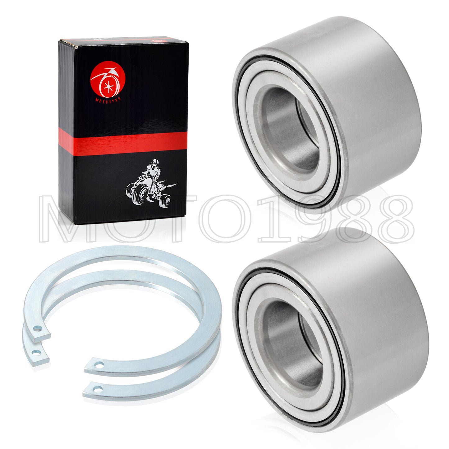 2 Front Wheel Bearing & Circlip Kit for Honda TRX420 Rancher (2014–2024)