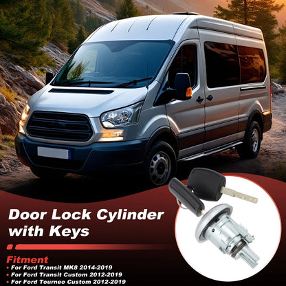 Front Door Lock Barrel Set w/Keys for Ford Transit MK8 (2014–2019) 1781417