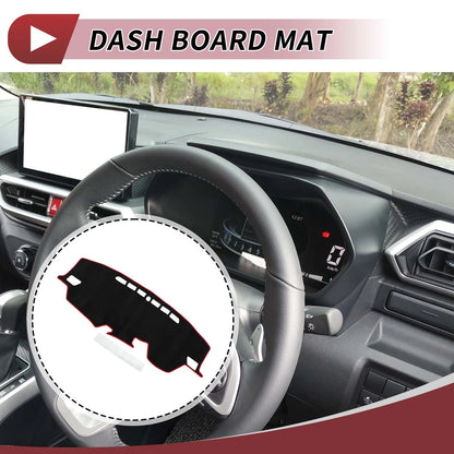 Dashboard Cover Mat for Toyota Raize (2013–2020) Sun Protector Black Red