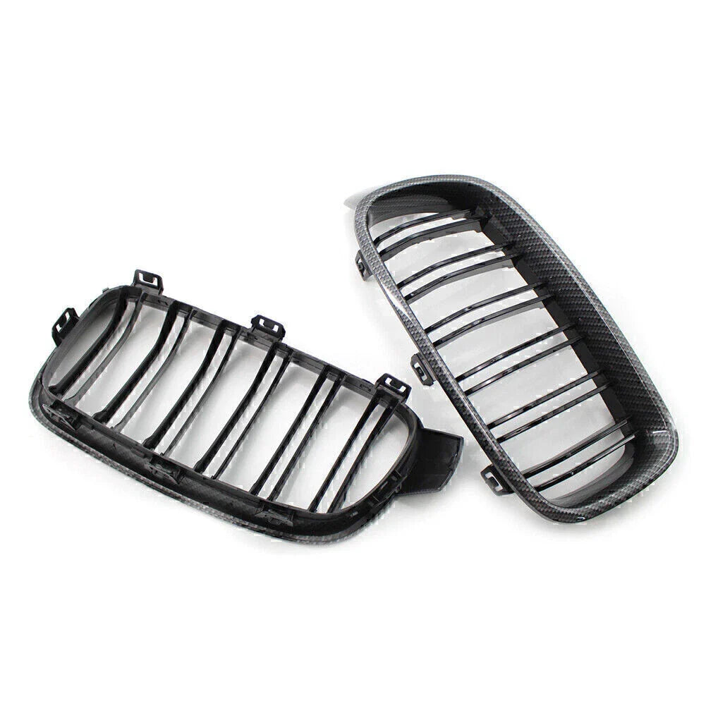 M3 Style Gloss Black Carbon Fiber Look Grilles for BMW F30/31 (2012-2018)