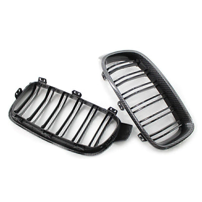 M3 Style Gloss Black Carbon Fiber Look Grilles for BMW F30/31 (2012-2018)
