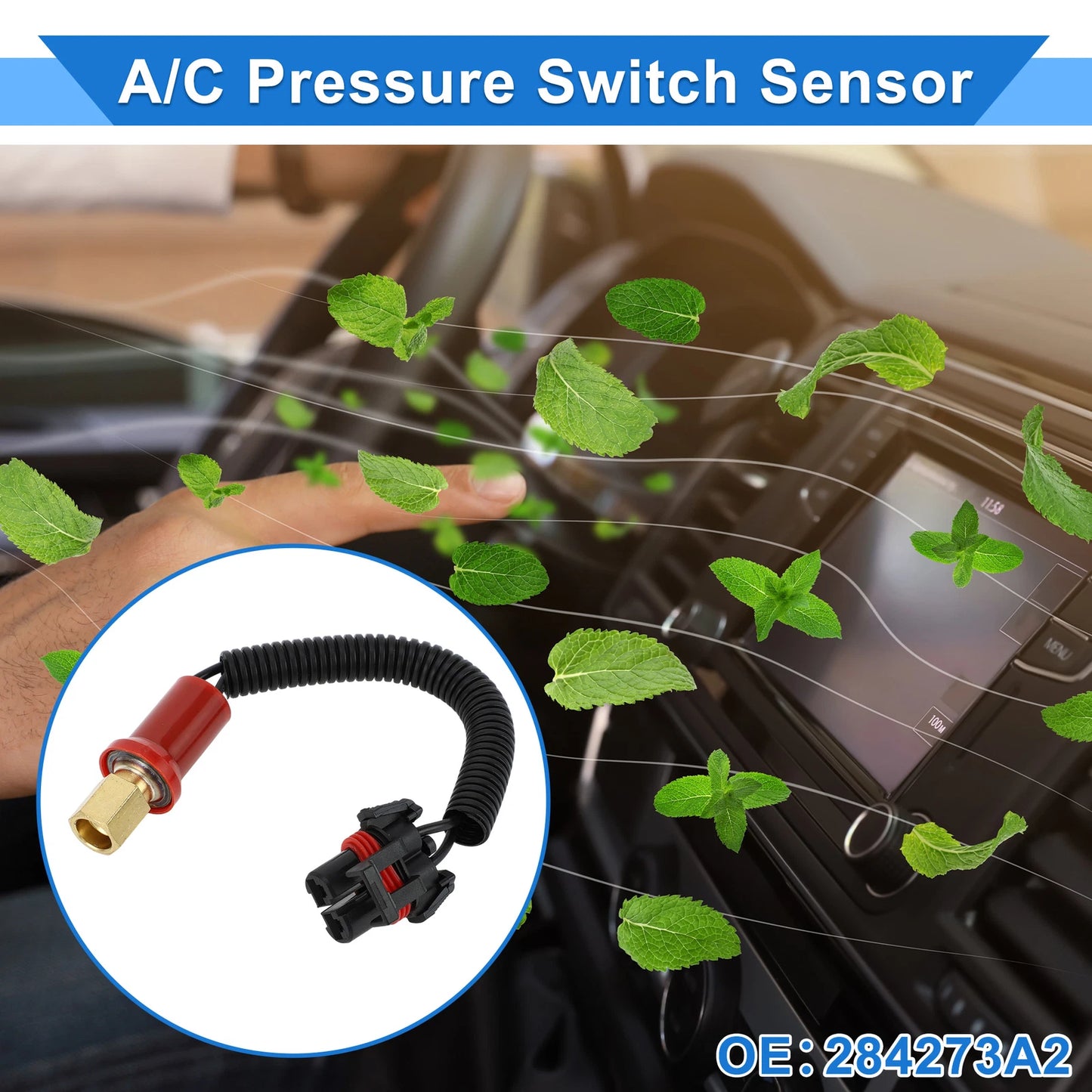 A/C Pressure Switch Sensor for Case Skid Steer Loader TR270 TR310 TR320 TR340