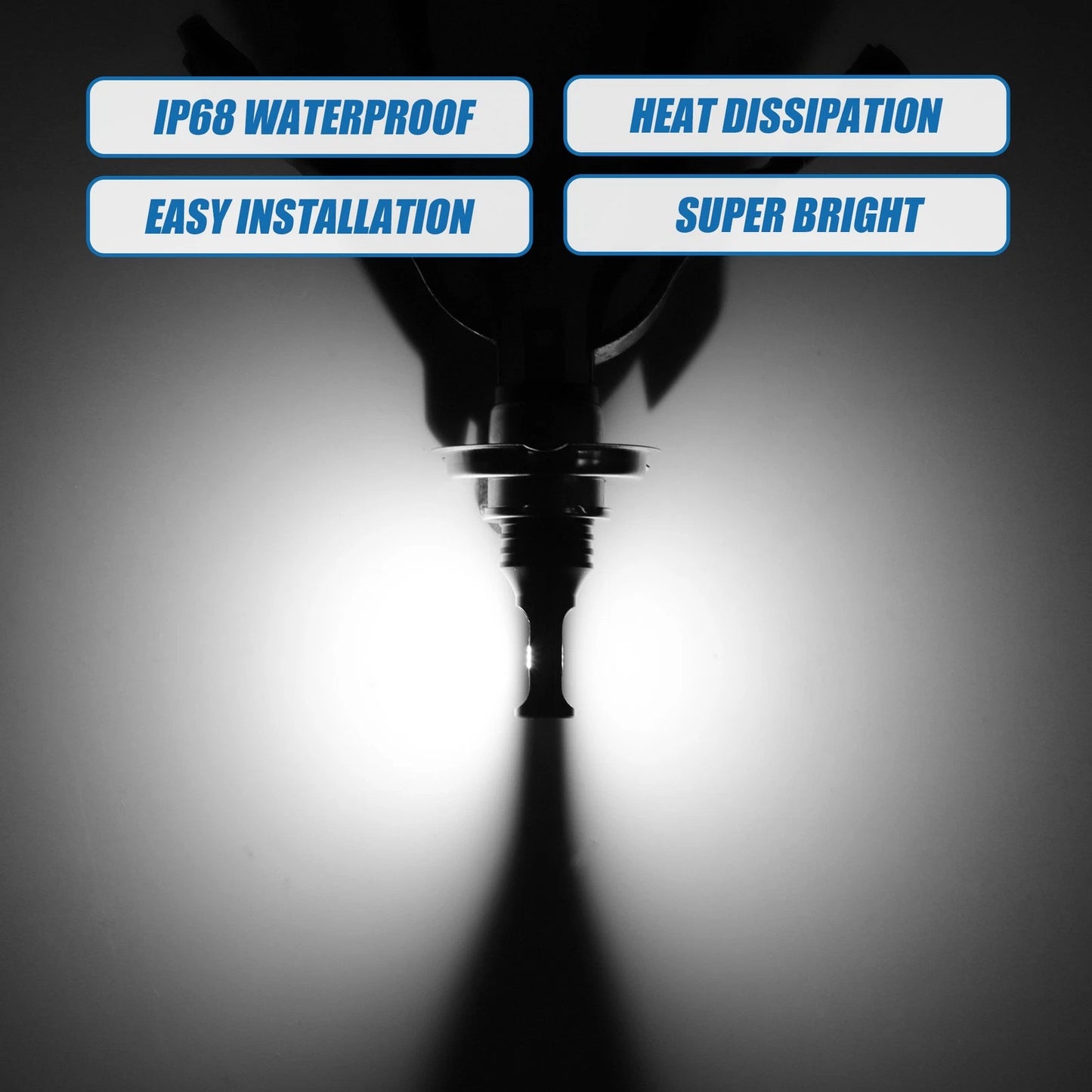 Set of 2 H4 LED Fog Light Bulbs 3570 Chips for Auto Car