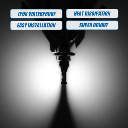 Set of 2 H4 LED Fog Light Bulbs 3570 Chips for Auto Car