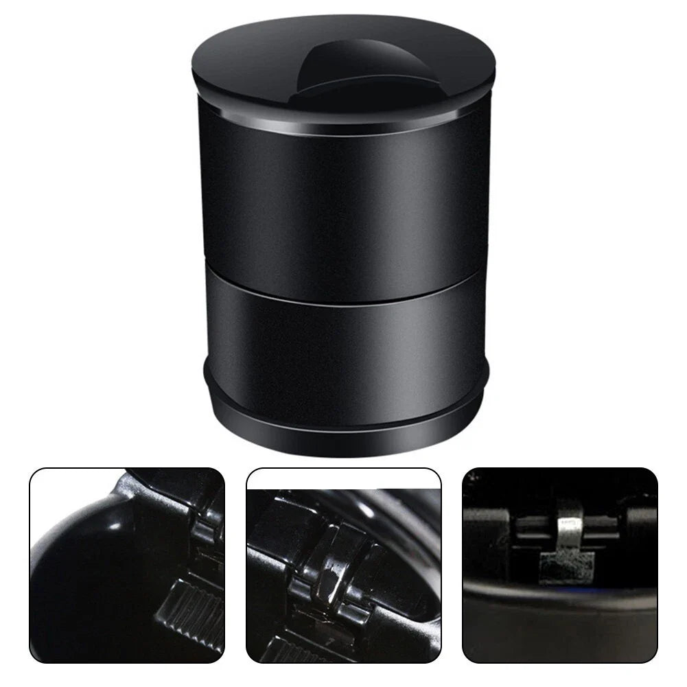 Ash Tray Black Car Garbage Coin Storage Cup Container Simple and Convenient