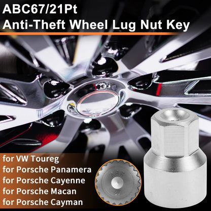 Wheel Lock Lug Nut for VW Touareg (2004–2018) - ABC67/21Pt