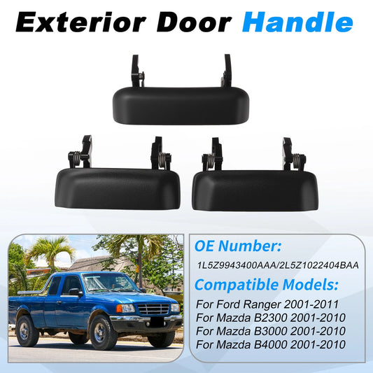 Set of 1 Exterior Door Handle No. 1L5Z9943400AAA for Ford Ranger (2001–2011) Black