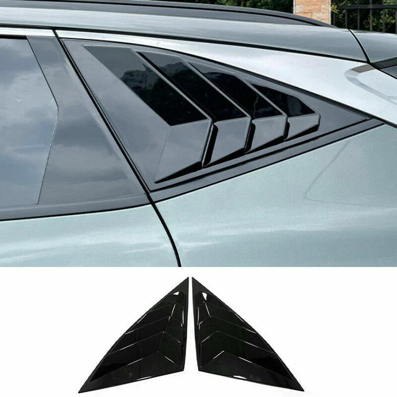Side Window Louver Shutter Cover Trim Black 2 x for Hyundai Tucson (2022–2022)