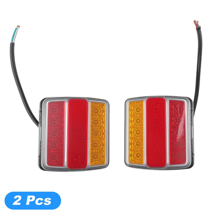 Tail Lights Assembly   12V Red Yellow 2 Pcs