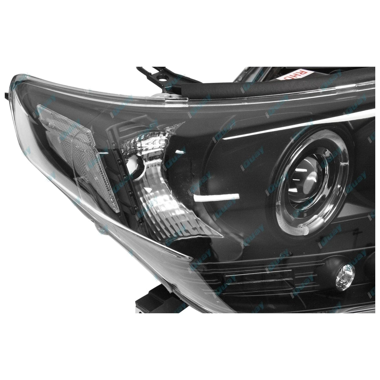 Angel-eye Projector LED BLACK Headlights for Toyota Landcruiser 200 07-15