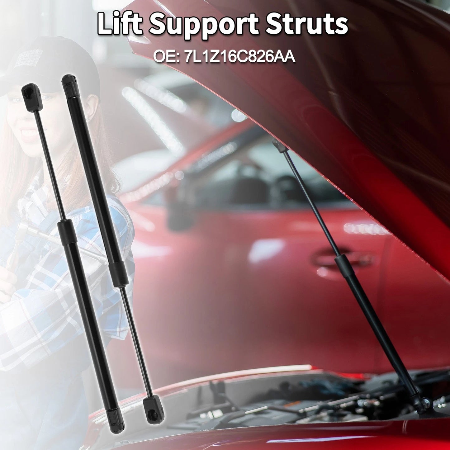 Front Hood Lift Supports Struts for Ford Expedition (2007–2009)