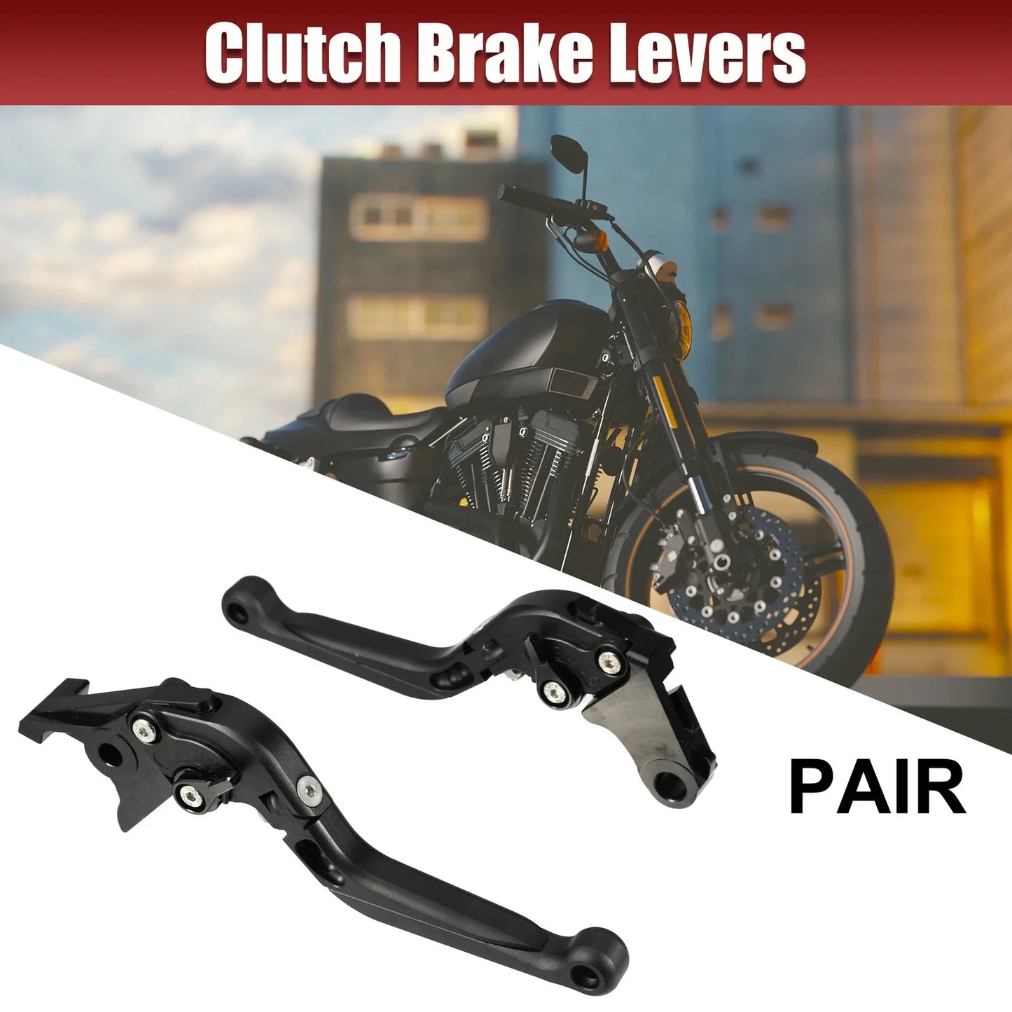 Folding Brake Clutch Levers 1 Pair for Honda 250 (2017-2021) Black