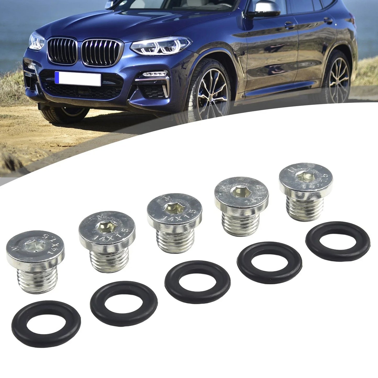 Screw / Black+Silver for BMW E39 E46 E60 E90 Z8 E52